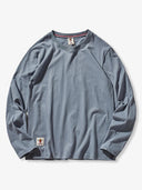 7 Solid Colors- Washed Brushed Cotton Long Sleeve Tee