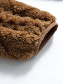 Geometric Jacquard Teddy Jacket