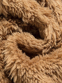 Geometric Jacquard Teddy Hoodie