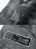 Military Drawstring Hem Parachute Pants