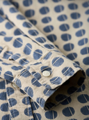 Circle Pattern Cotton Long Sleeve Shirt