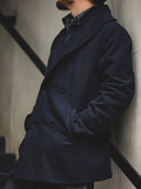 Double-Breasted Shawl Collar Peacoat