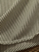 Hickory Stripe Work Shirt with Color-Block Accents