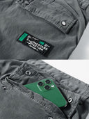 Military Drawstring Hem Parachute Pants