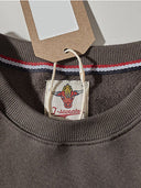 Heavyweight Crewneck Sweatshirt with Suede Elbow Patches and Loop-Back Lining