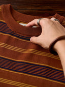 Multi-Border Knit Heavyweight Tee