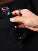 Improved Henley Neck T-Shirt with Turquoise-style Buttons