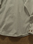 Hickory Stripe Work Shirt with Color-Block Accents