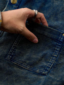 [Pre-Order] Washed Corduroy Denim Work Shirt with Leather Tag