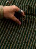 Distressed Vintage Stripe Heavy Duty Overshirt