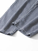 Raw Denim & Striped Denim Multi-Pocket Work Pants