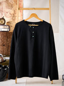 Improved Henley Neck T-Shirt with Turquoise-style Buttons
