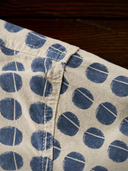 Circle Pattern Cotton Long Sleeve Shirt