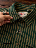 Distressed Vintage Stripe Heavy Duty Overshirt