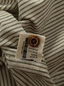 Hickory Stripe Work Shirt with Color-Block Accents