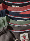 Heavyweight Crewneck Sweatshirt with Suede Elbow Patches and Loop-Back Lining