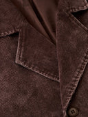 Elbow Suede Patches Washed Corduroy Tailored Jacket