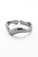 Curve Waves - Ring - Edelstahl - Verstellbar
