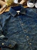 [Pre-Order] Washed Corduroy Denim Work Shirt with Leather Tag