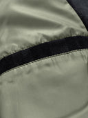 Checkerboard Print Faux Suede Pocket Jacket