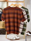 Multi-Border Knit Heavyweight Tee