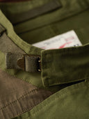 Cotton Piqué Panel Swedish Military Motorcycle Jacket with Hook Buttons