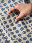 Circle Pattern Cotton Long Sleeve Shirt