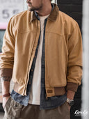 Classic Corduroy Collar Canvas Santa Fe Jacket