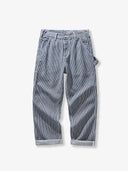 Raw Denim & Striped Denim Multi-Pocket Work Pants