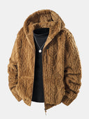 Geometric Jacquard Teddy Hoodie