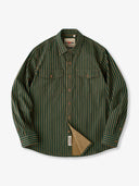 Distressed Vintage Stripe Heavy Duty Overshirt