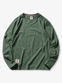 7 Solid Colors- Washed Brushed Cotton Long Sleeve Tee