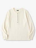 Turquoise-Style 5-Button Henley Long-Sleeve T-Shirt