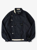 13oz Denim Retro Swedish Soldier Biker Jacket