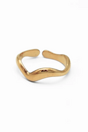 Curve Waves - Ring - Edelstahl - Verstellbar