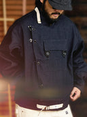 13oz Denim Retro Swedish Soldier Biker Jacket