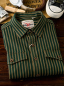 Distressed Vintage Stripe Heavy Duty Overshirt