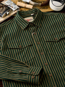Distressed Vintage Stripe Heavy Duty Overshirt