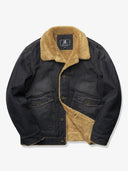 Faux Fur-Lined Denim Sherpa Jacket