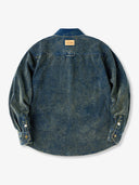 [Pre-Order] Washed Corduroy Denim Work Shirt with Leather Tag