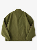 Cotton Piqué Panel Swedish Military Motorcycle Jacket with Hook Buttons