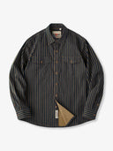 Distressed Vintage Stripe Heavy Duty Overshirt