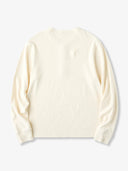 Waffle Henley Neck Long Sleeve T-Shirt with Turquoise-Style 3 Buttons