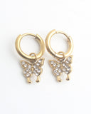 Sparkly Butterfly - Oorbellen - Stainless Steel