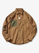 Color-Block Patch Heavyweight Work Shirt