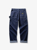 Raw Denim & Striped Denim Multi-Pocket Work Pants