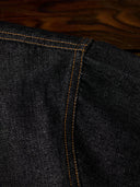 Elbow Corduroy Patches Collarless Denim Jacket