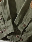 Color-Block Patch Heavyweight Work Shirt