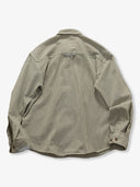 Hickory Stripe Work Shirt with Color-Block Accents