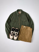 Distressed Vintage Stripe Heavy Duty Overshirt